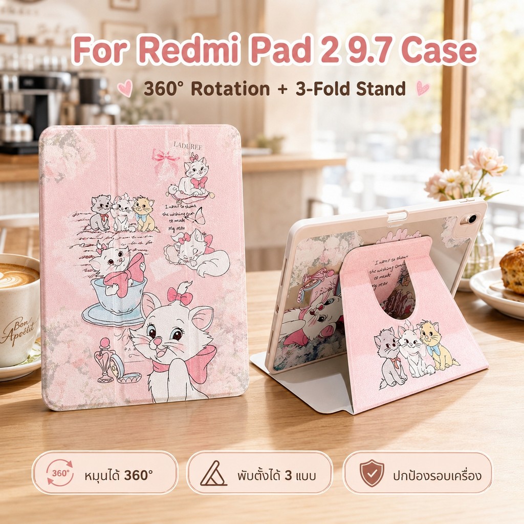 for Xiaomi Redmi Pad 2 9.7 Case Tablet 360 Rotating Case for Redmi Pad Se 8.7/Pro12.1/mi7/8pro