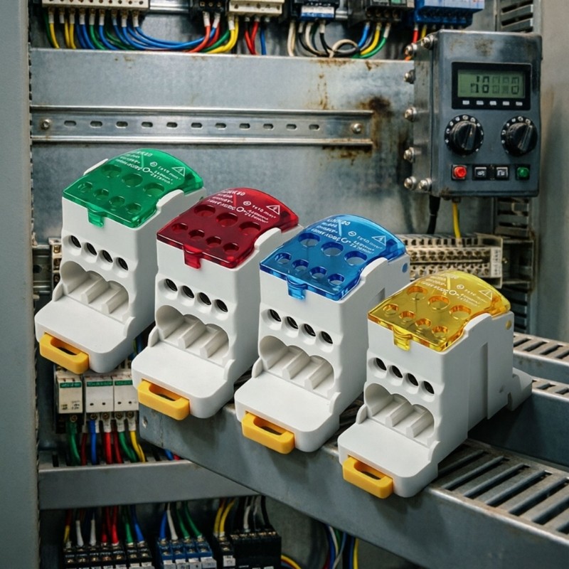 Kiss Junction Box Plastic Single Stage Splitter Box Din Rail Distribution Box Block