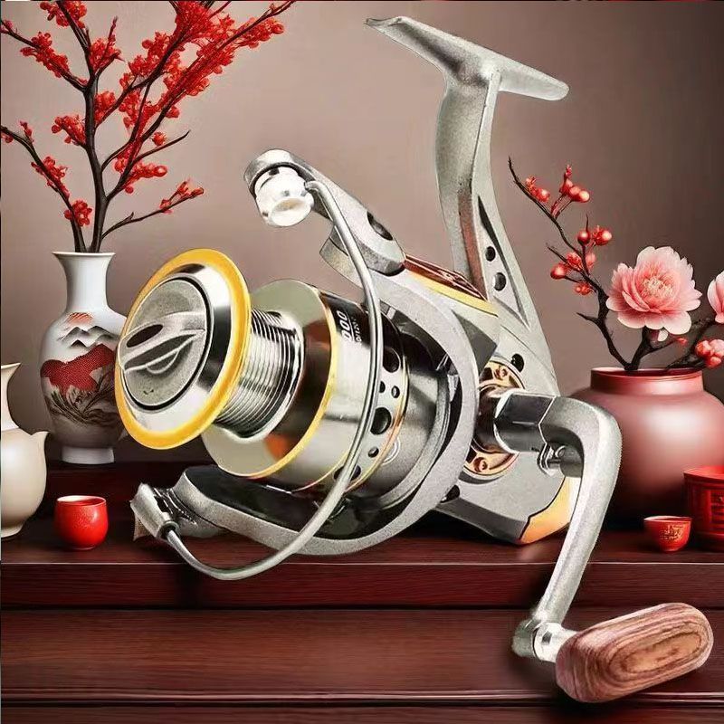 13-Axis Hand-Cranked Spinning Wheel All-Metal Line Cup Sea Fishing Reel Sea Rod Lure Rock Fishing Ra