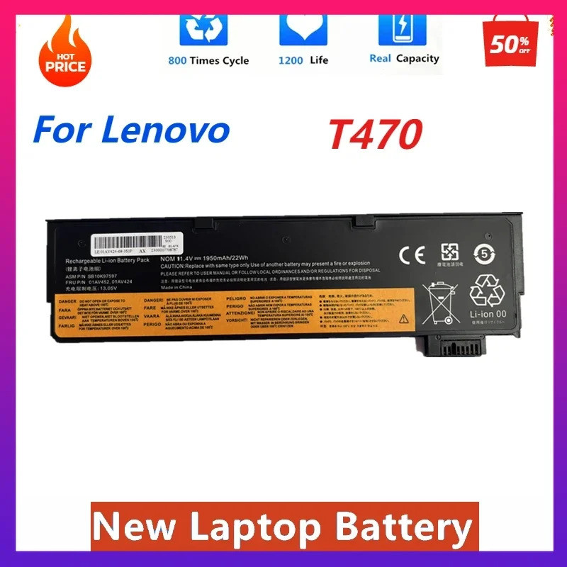 ใหม่ Oem 61 แบตเตอรี่แล็ปท็อปสําหรับ Lenovo ThinkPad T570 T470 T480 T580 P51S P52S01AV423 01AV424 01
