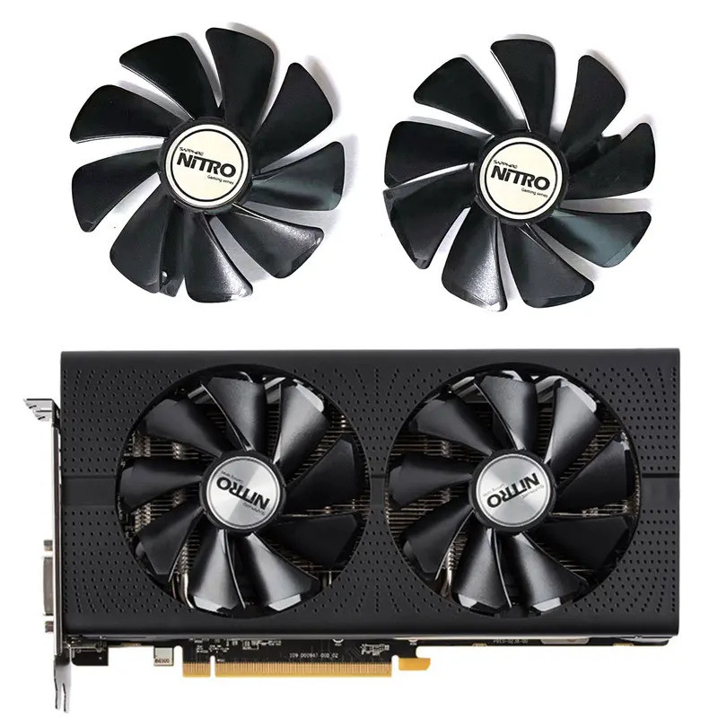 *95 มม.CF1015H12D DC 12V 0.42A สําหรับ Sapphire Radeon RX 470 480 580 570 RX580 RX480 พัดลมการ์ดกราฟ