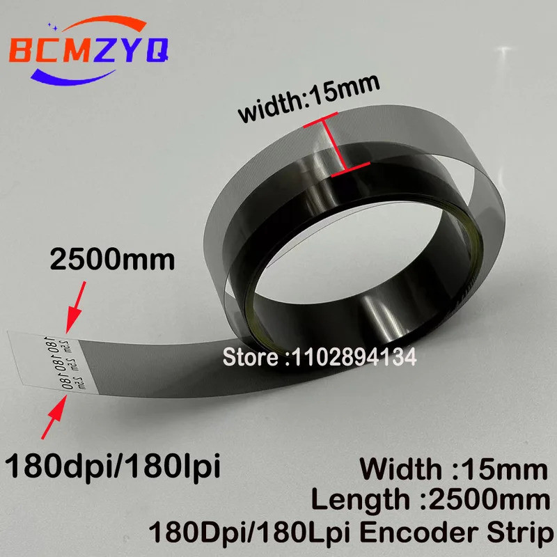 180LPI 180Dpi Encoder Raster Strip ฟิล์ม 2.5M 2.7M 4.5M 5M 15 มม.สําหรับ Roland Allwin มนุษย์เครื่อง