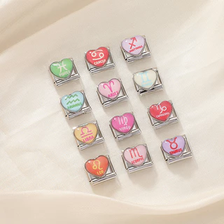 ICB Love Series Constellation Elements Italian Charm Modular Bracelet Titanium Steel Stamping Couple DIY Bracelet Accessories