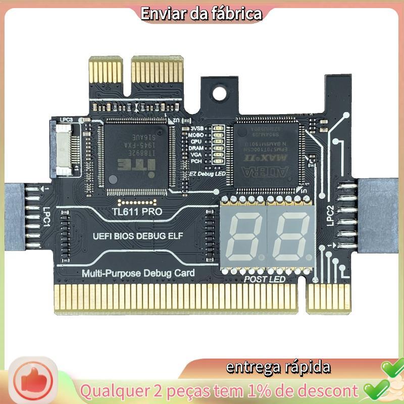 การ์ดวินิจฉัย TL611 PRO, การ์ดวินิจฉัย Pcie สําหรับเมนบอร์ด Pci ตั้งโต๊ะและแล็ปท็อป (สีดํา)
