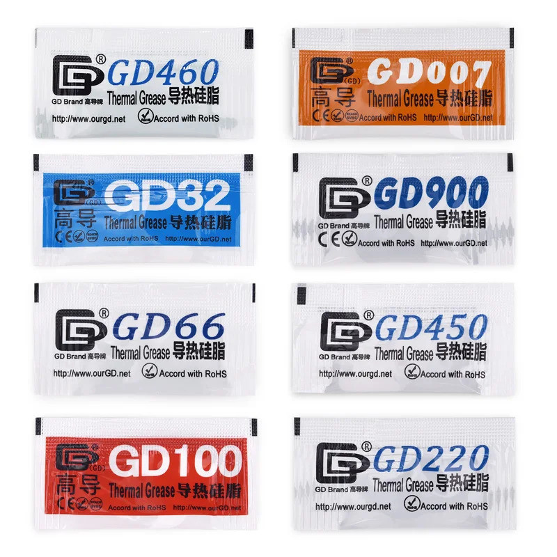 50pcs Thermal Conductive Grease Paste ซิลิโคนพลาสเตอร์ความร้อน Sink Compound สําหรับคอมพิวเตอร์ Cpu 