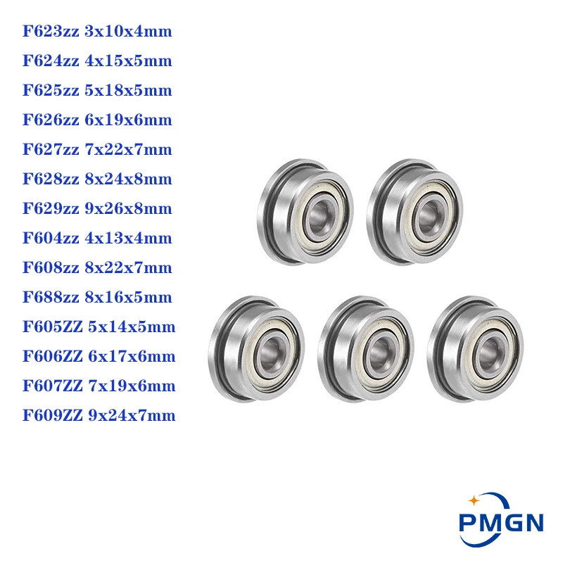 2-5PCS แบริ่งบอลหน้าแปลน F604 F605 F606 F607 F608 F609 F623 F624 F625 F684 F688 F626 F627 F628 F629 
