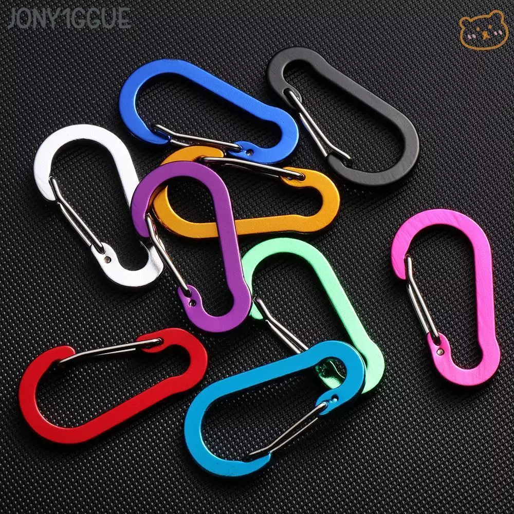 JONY1GGUE 5 ชิ้นล็อคหัวเข็มขัด Camping Climbing Carabiner กระเป๋าเป้สะพายหลังกลางแจ้ง Snap Clip