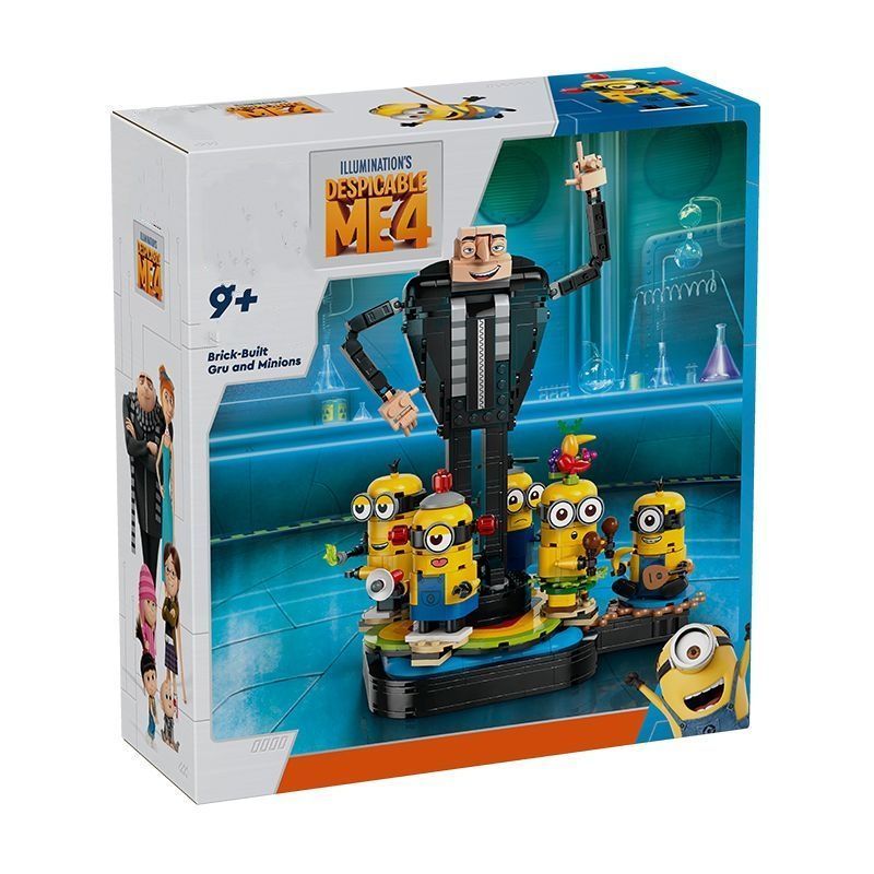 เข้ากันได้กับ Gru และเครื่องประดับ Minions 75582 รุ่นชายหญิงการศึกษาประกอบอาคารบล็อกของเล่นของขวัญ