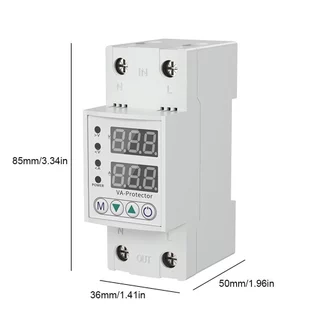 อุปกรณ์ป้องกันไฟเกิน ไฟตก 40A/63A 220V กันไฟกระชาก จอแสดงค่าแม่นยำ รีเซ็ตอัตโนมัติ ป้องกันเครื่องใช้ไฟฟ้าเสียหาย