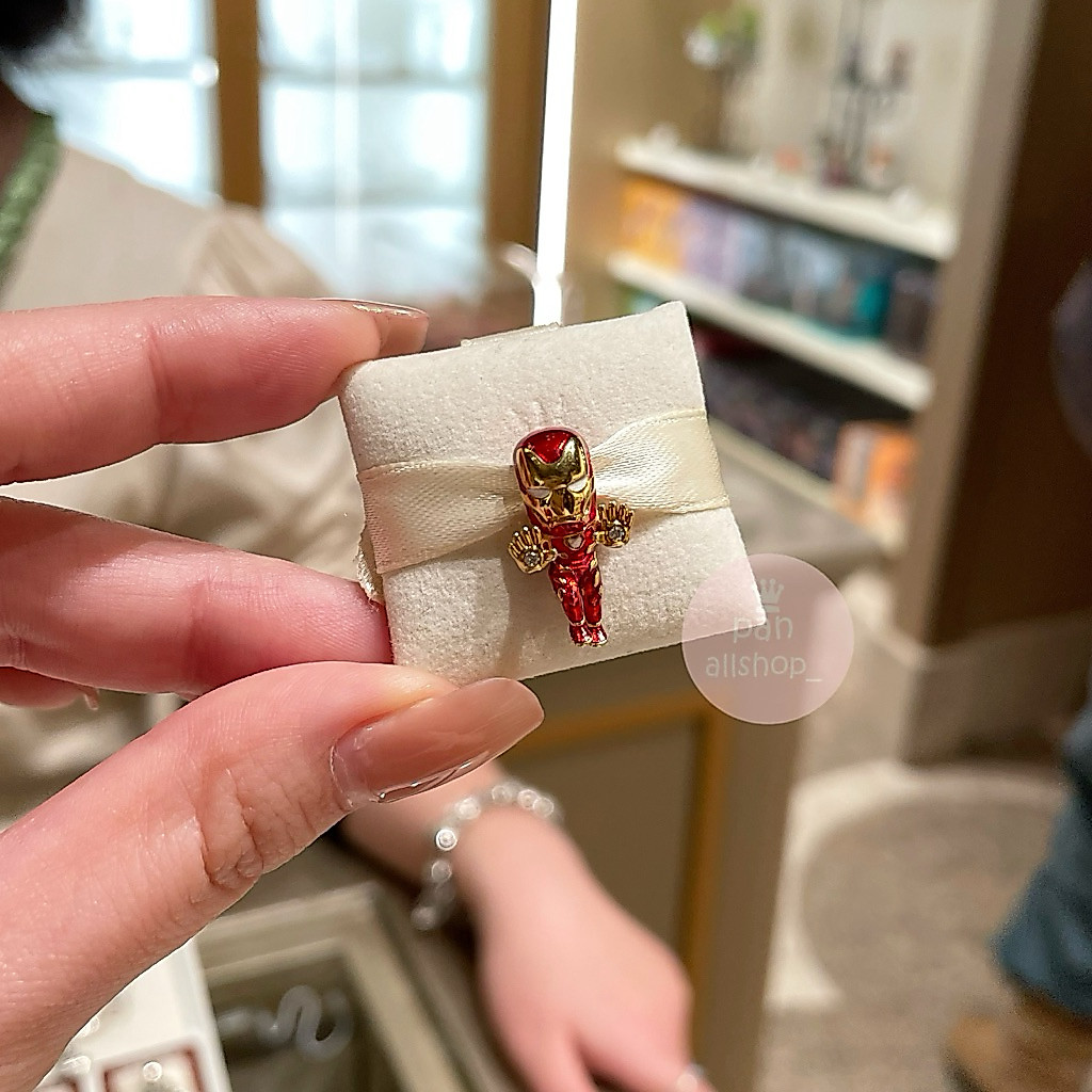 (ของแท้100%)pandora silver charm Marvel x pandora iron man