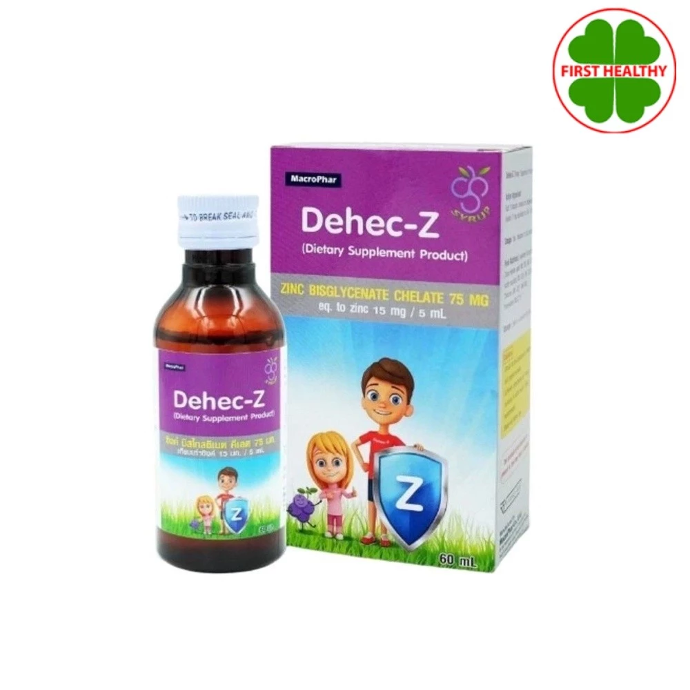 DEHEC-Z 60ML อาหารเสริมซิงค์ สำหรับเด็ก (1 ขวด 60ml.)