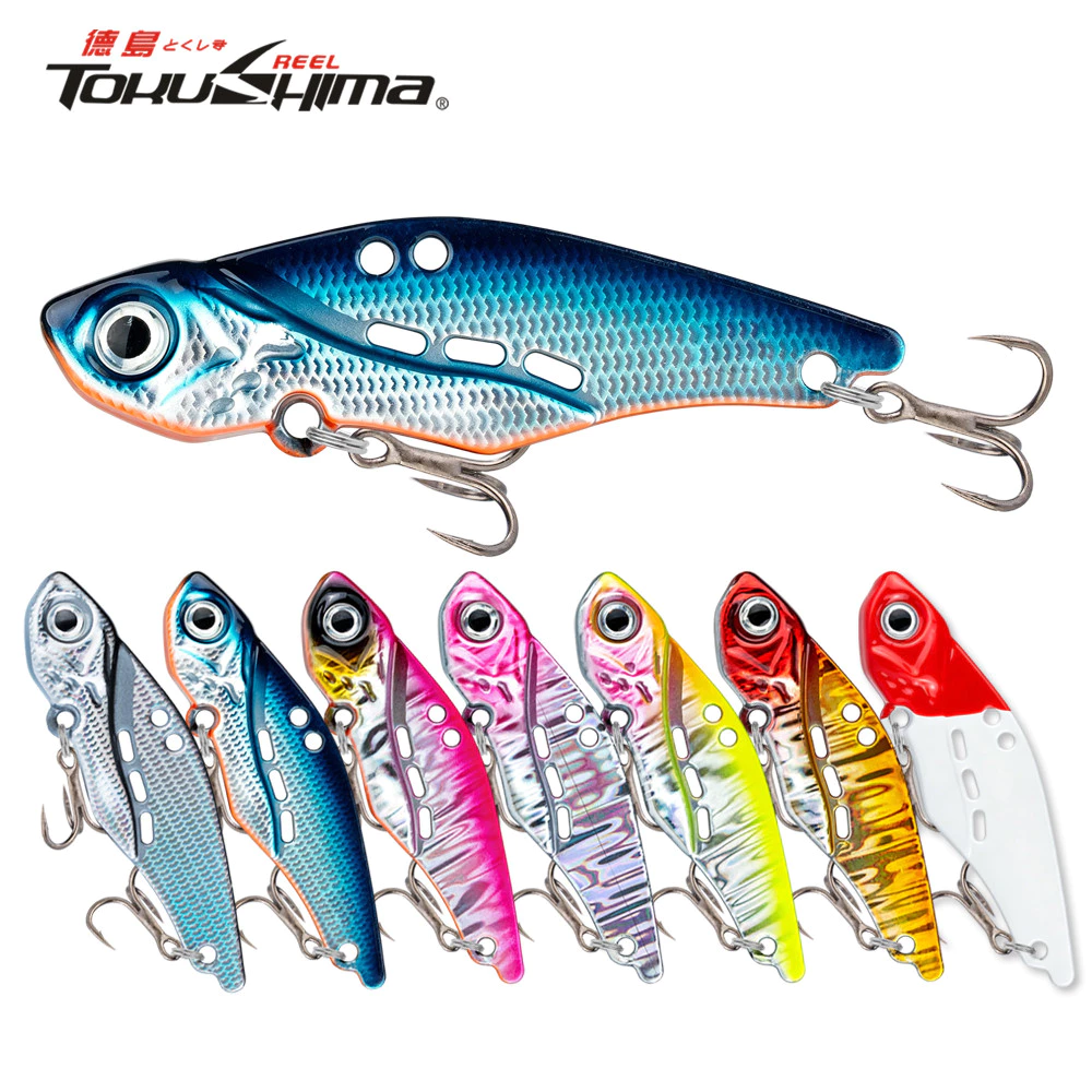 Sinking VIB โลหะตกปลา Lure 3g-20g เหยื่อ Hard ประดิษฐ์ 3D ตา Treble Hooks สําหรับ Snakehead นกยูงเบสน้ําจืดน้ําเค็ม Angling