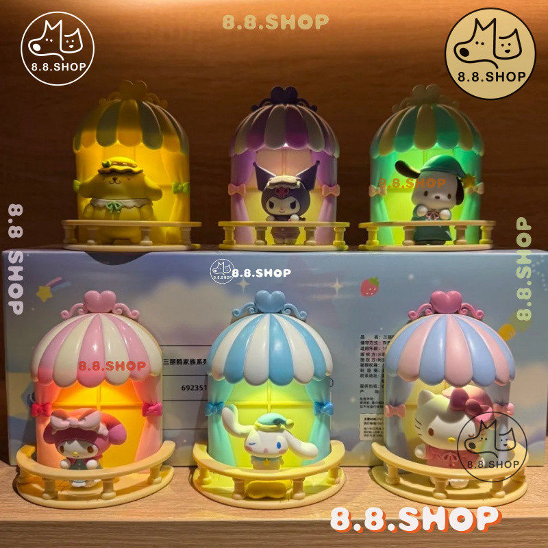 [รูปแบบที่มีจําหน่าย] ของแท้ Sanrio Terrace Night Light Doll Decorative Magnetic 3D Figure✨8.8 ร้าน✨