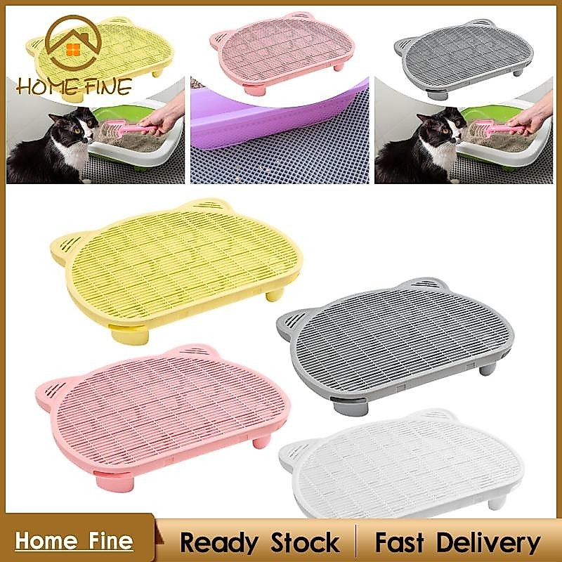 [Katharina_x] เสื่อครอกแมว Double Layered Litter Trapper กันน้ําล้างทําความสะอาดได้ Elevated Cat Litter Ramp สําหรับผู้สูงอายุแมวสัตว์เลี้ยง Supply Cat