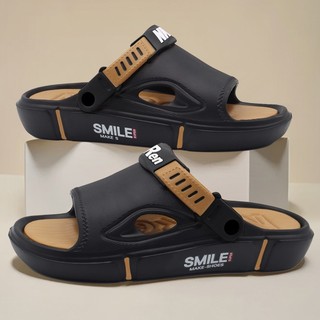 ROOMAH Sandal Pria Karet Lembut, Sandal Pria Murah, Sandal Rumah Tangga Outdoor Anti Slip Sandal Pria