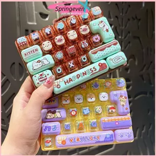 Srenf น่ารัก Anti-Stress Dpression ของเล่น 26 คีย์ Fidget ปุ่มของเล่นกระเป๋ากันน้ําจี้สําหรับผู้ใหญ่ความวิตกกังวลบรรเทา Glory