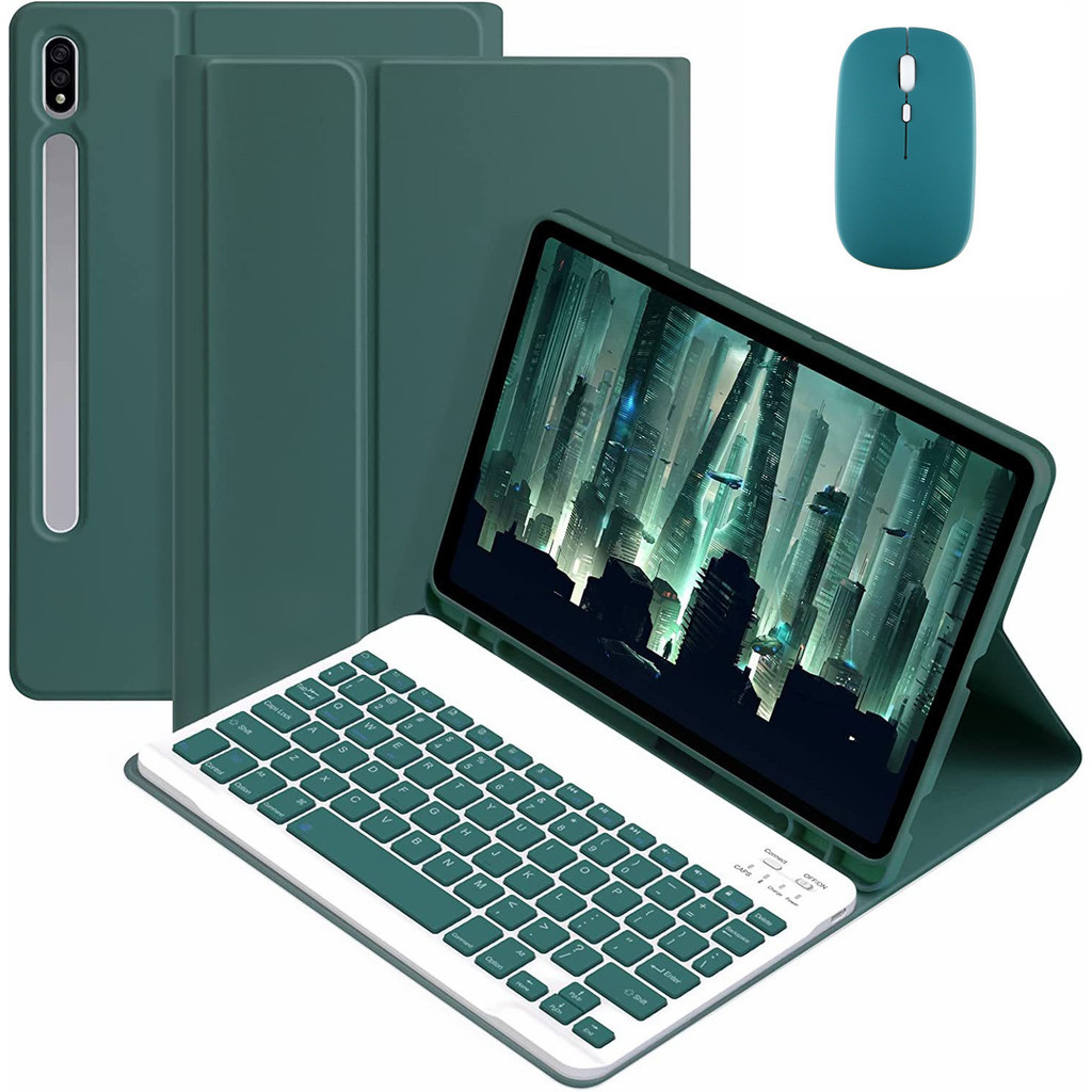 เคสคีย์บอร์ดสําหรับ Samsung Galaxy Tab S6 Lite / S10 Lite / A9 / A11– คีย์บอร์ดไร้สายแม่เหล็กกันกระแ