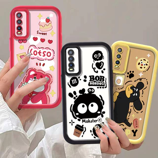 TPU ซิลิโคนนุ่มเคสโทรศัพท์สําหรับ VIVO V2054 V2070 V2037 V2026 V2033 V2042 V2069 V2028 V2102 V2039 V2068 V2029 V2043 V2048 น่ารักการ์ตูน Kuromi หมีกันกระแทก