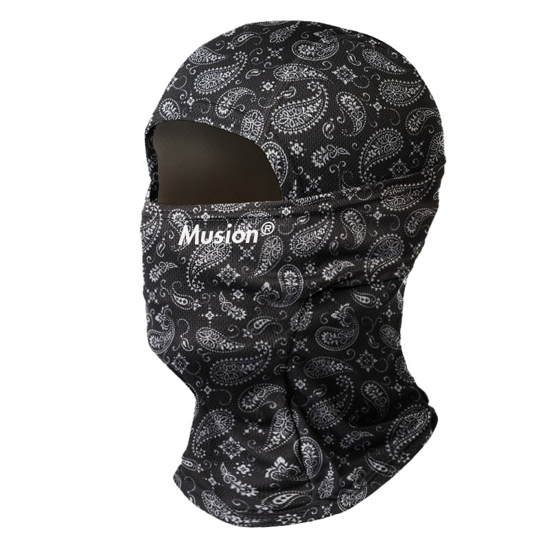 Racing Balaclava หน้ากากกันแดดและฝุ่น สวมใส่ง่ายสำหรับการขับขี่จักรยาน จักรยานยนต์ และทำกิจกรรมกลางแจ้ง