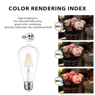 OYMG LED Retro Edison Filament หลอดไฟ ST64 220V E27 2 W/4 W/6 W/8 W/12 W/16 W แสงสีขาว 6000 K Neutral Light 4000 K แสง 3000 K
