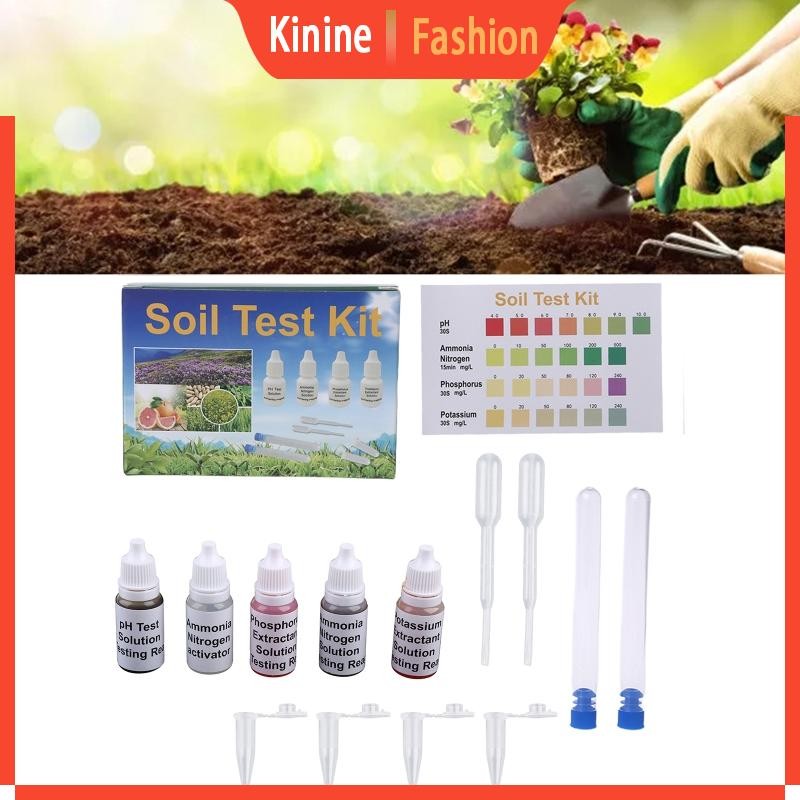 KIN Soil PH Test Solution Phosphorus N1 Nitrate P1 โพแทสเซียม K1 K2 Extractant การทดสอบ Reagent Kit ชุด