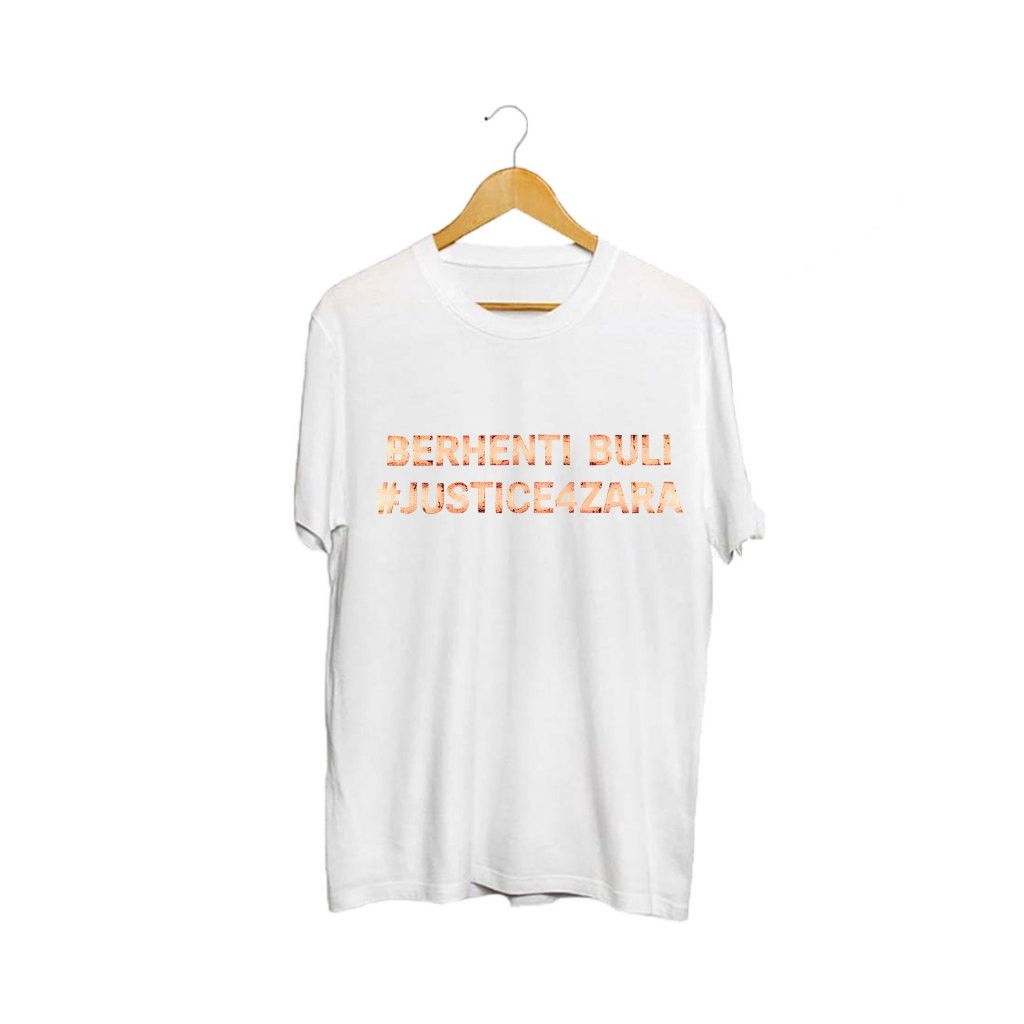 2025 justice สําหรับ Zara Qairina เสื้อผ้าเสื้อยืดแขนสั้น justice สําหรับ Zara-Zara Qairina Stop bul