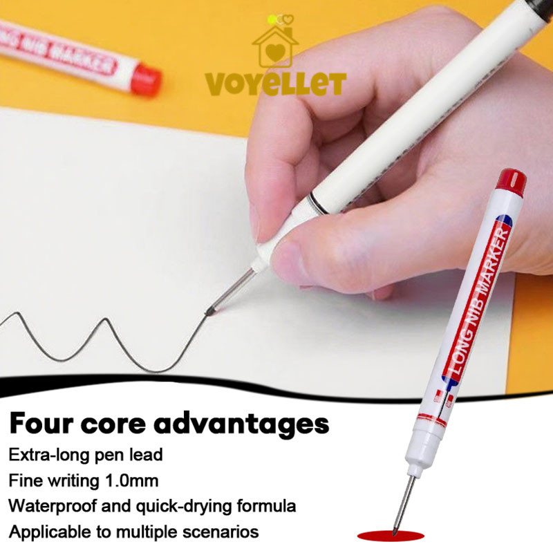 เครื่องหมายหัวยาวรูลึก น้ำมัน กันน้ำ งานไม้ เจาะกระเบื้องเซรามิกVoyellet