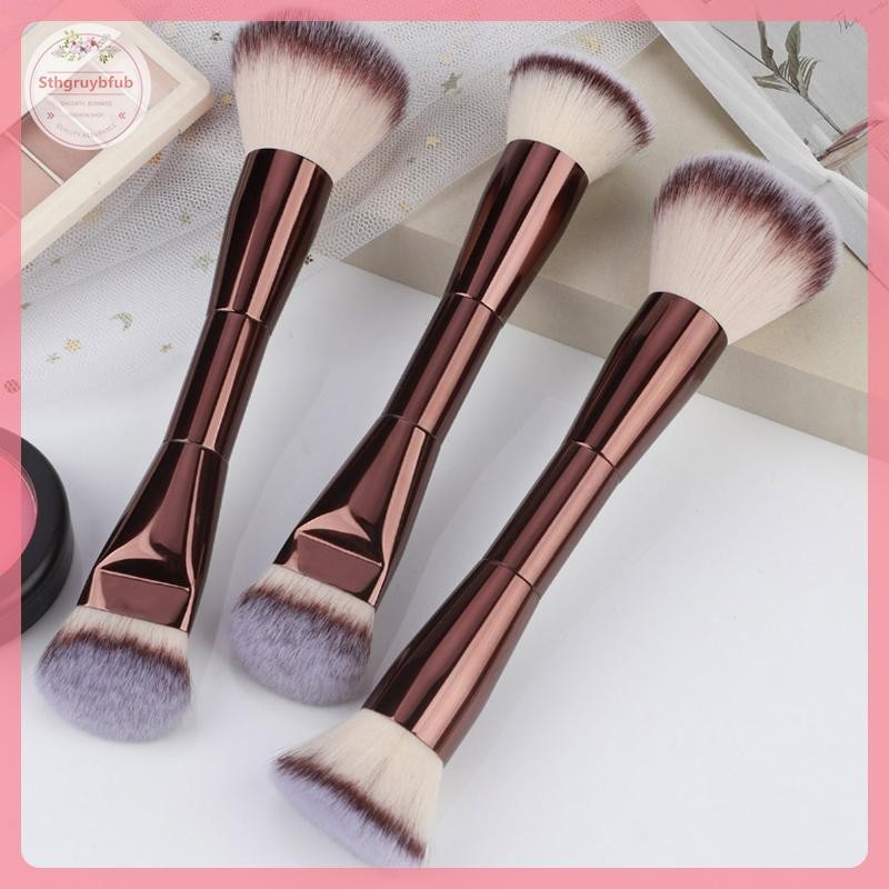 STHB Pro Double Headed แปรงแต่งหน้า Foundation คอนซีลเลอร์ Bronzer Blusher Retractable Professional 