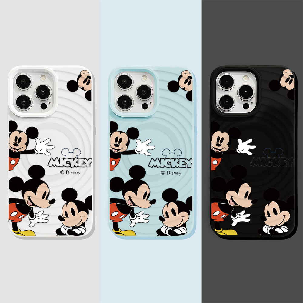 ส่งจากไทย เคสสำหรับไอโฟน14 Magnetic หนูการ์ตูน สร้อยข้อมือ เคสนิ่มชาร์จไร้สาย For iPhone13 11 12 ProMAX XS XR 15 16PLUS