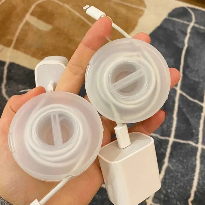 3ชิ้นรอบลวด เครื่องม้วน กล่องแบบพกพามัลติฟังก์ชั่ข้อมูลสายเคเบิลกรณีการจัดเก็บสายเคเบิลภาชนะ ยูเอสบี ชาร์จผู้ถือการจัดการลวดกล่