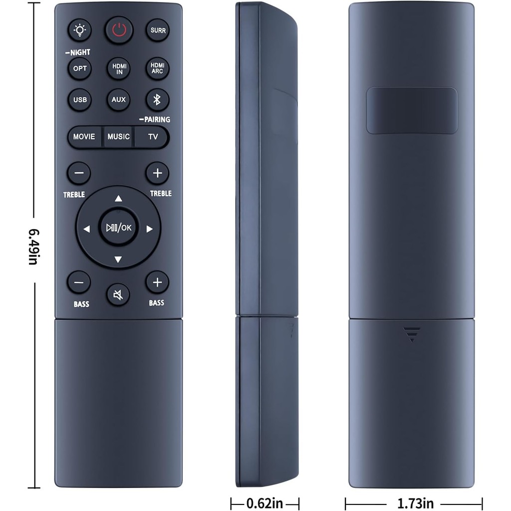 TS8212-NA เปลี่ยนรีโมทคอนโทรลสําหรับ TCL 4K Alto 8 Plus 2.1.2 ช่อง Dolby Atmos Sound Bar TS8111 TS81