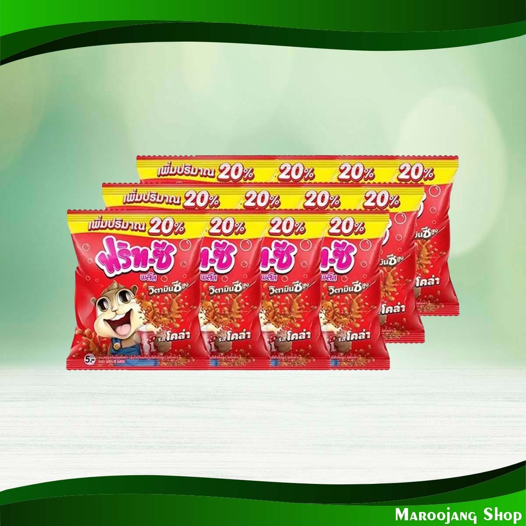 เยลลี่ฟรุตกัมมี่ รสโคล่า ฟริท-ซี 22 กรัม x 12 ห่อ Gummy Fruit Jelly Cola Flavor Frit-C
