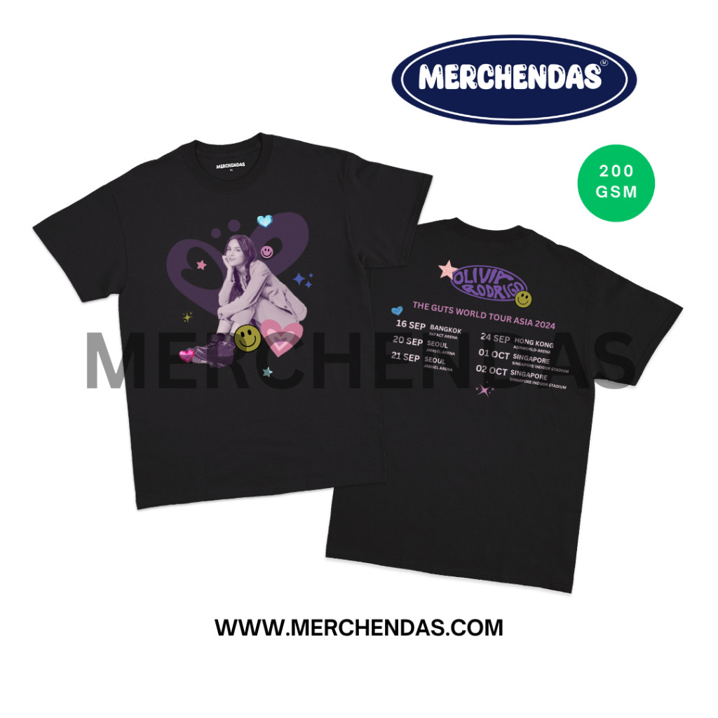 เสื้อยืด Olivia Rodrigo Guts Asia Tour