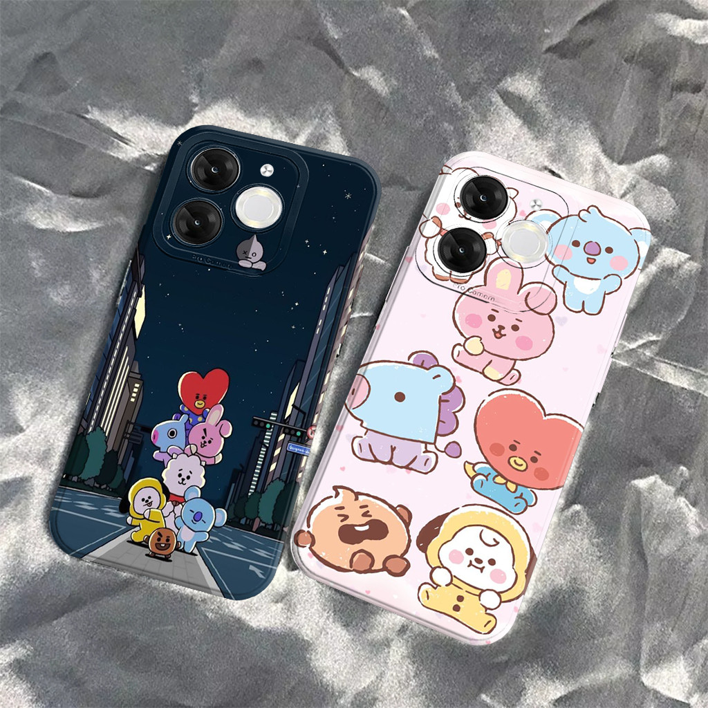Itel A80 4g 2024 / A50 A70 A60 A60s s23 Plus s23 p40 p55 4g p55 5g - เคส - Bt21 Motif - เคสแบบกําหนด