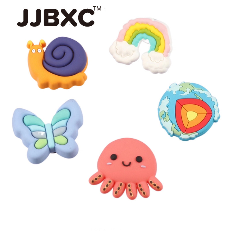 JJBXC ตัวติดรองเท้า charm ลายหมีการ์ตูน เสือน้อย หมูน้อย น่ารัก โทนอุ่น แฟชั่น ตกแต่งรองเท้า อุปกรณ์ตกแต่งรองเท้า
