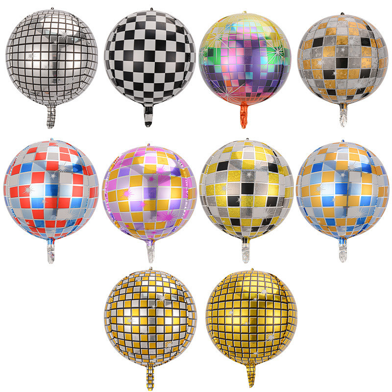 73 ซม.เลเซอร์ DISCO 4D บอลลูน DISCO Ball KTV Bar Party ตกแต่งอลูมิเนียมฟิล์มบอลลูน