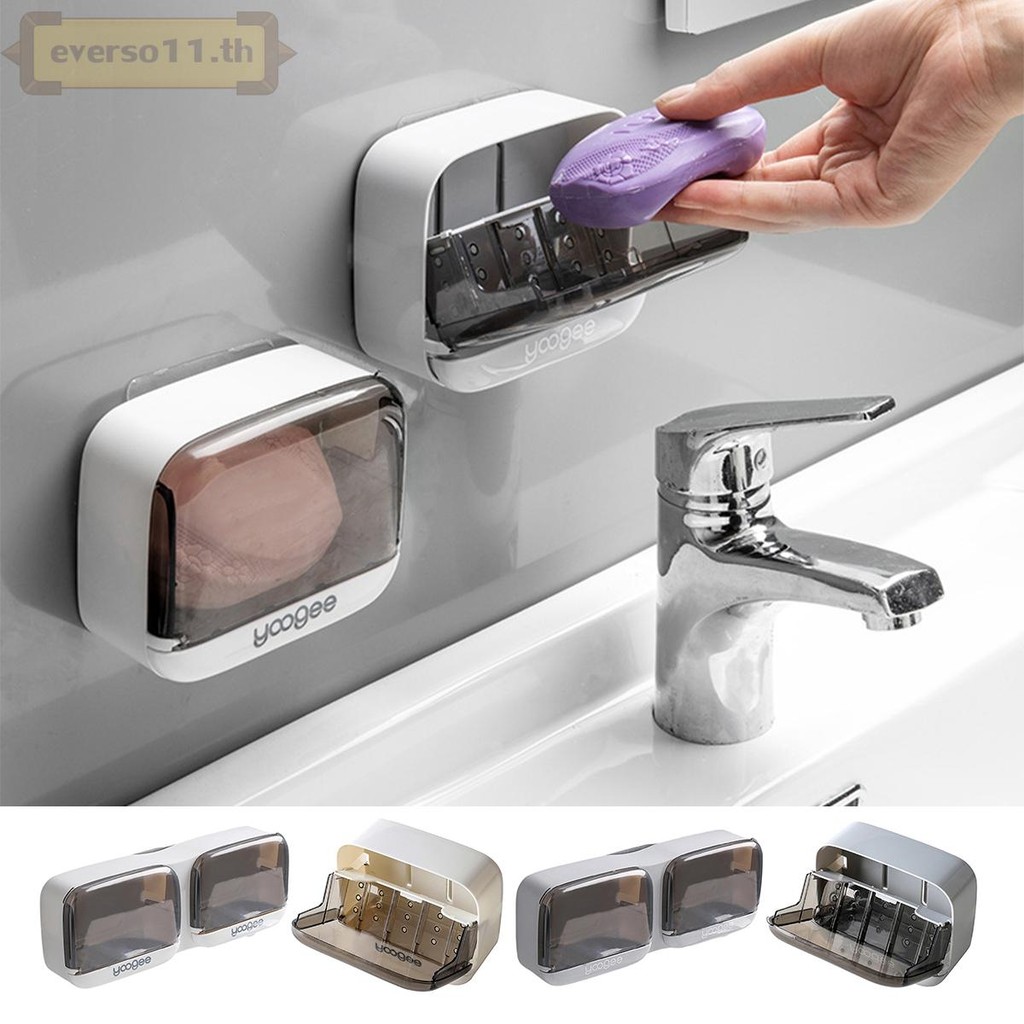 ที่วางสบู่ติดผนัง Self-Adhesive Draining จานสบู่ Self Draining จานสบู่ผู้ถือ SHOPTKC6616