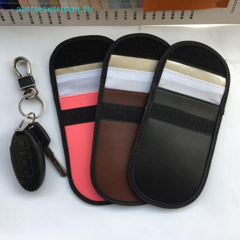 Alittlese สัญญาณการปิดกั้น Faraday กระเป๋าสําหรับโทรศัพท์มือถือ Anti-Theft Key Fob Shield EMF GPS Lo