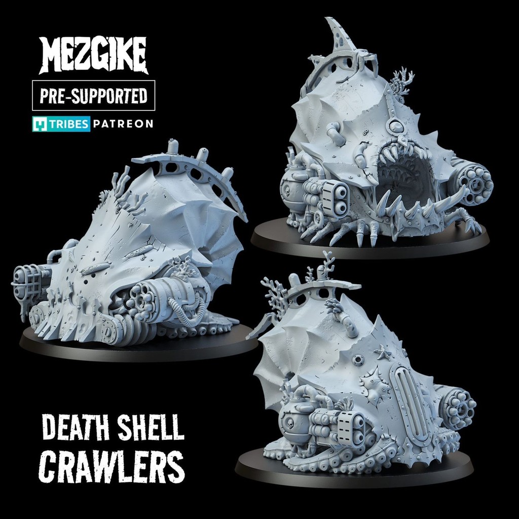 Warhammer Deep Hainadi Death Shell Crawler War Chess Board เกมจิตรกรรม DIY 3D การพิมพ์ 40K สีขาวรุ่น