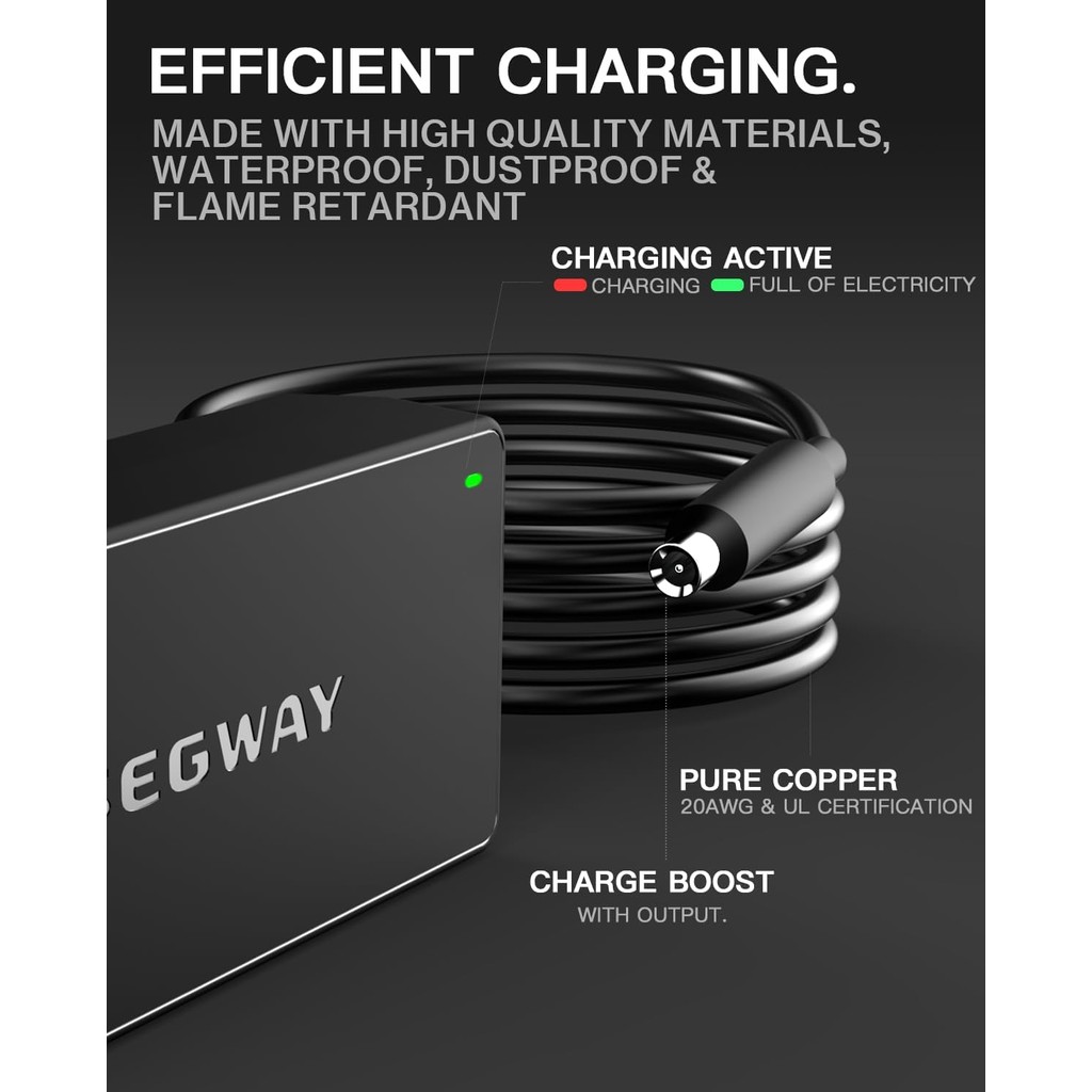 UL & CE รายชื่อ 42 V/36 V 1.7A Charger Power Adapter ใช้งานร่วมกับ Segway Ninebot MAX G2 G30LP E2Pro