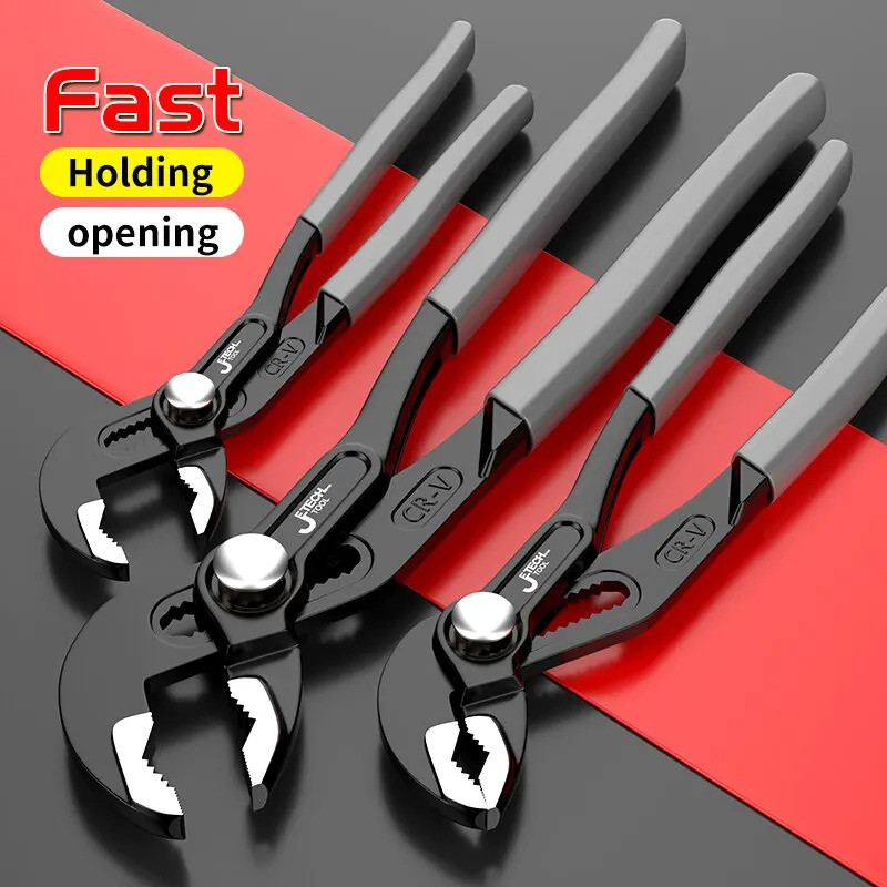 Water Pump Pliers Quick-Release Plumbing Pliers Pipe Wrench Adjustable Water Pipe Clamp Pliers House