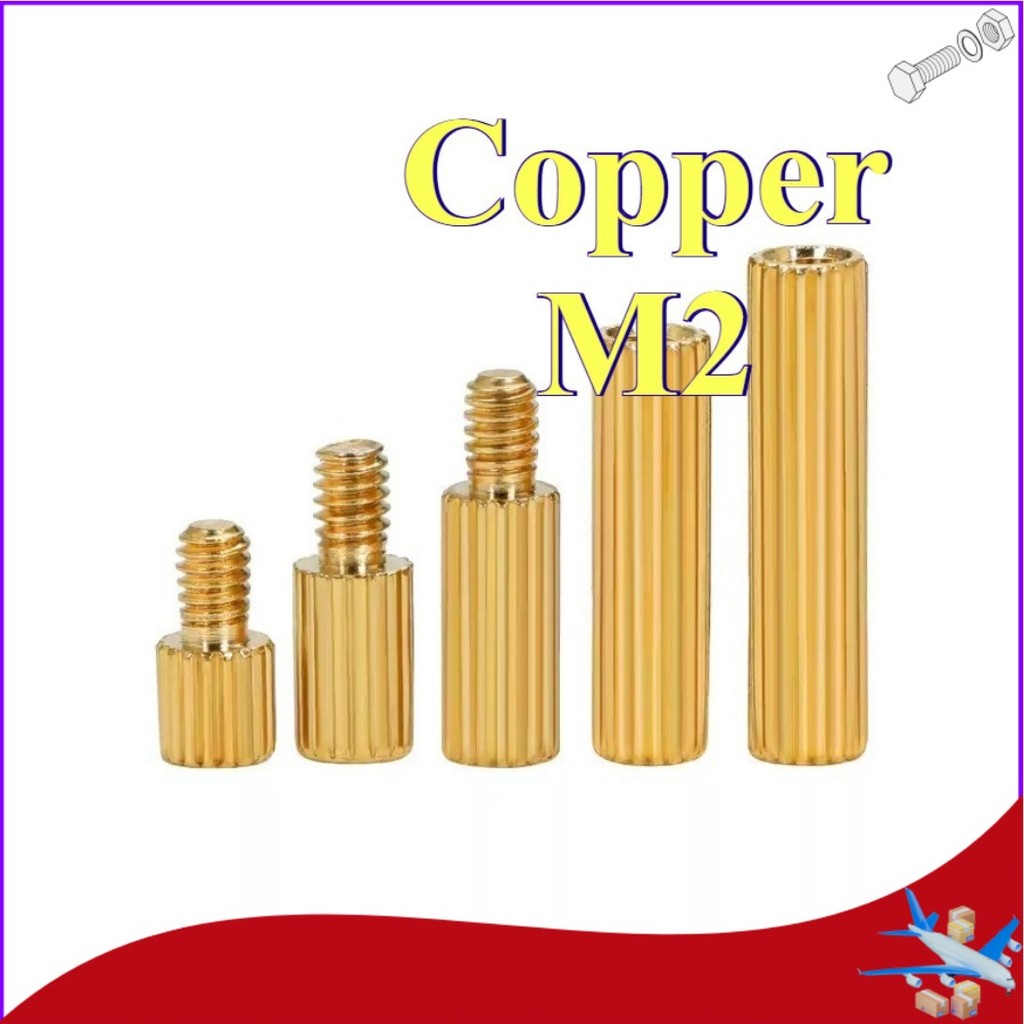 M2 double pass ทองแดงคอลัมน์รอบ knurled การตรวจสอบคอลัมน์สนับสนุนหัวเดียวทองแดงคอลัมน์กล้องรักษาความ