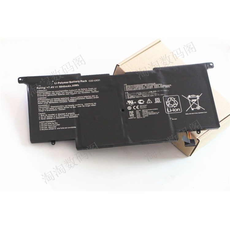 ยี่ห้อใหม่เหมาะสําหรับ ASUS ASUS ZenBook UX31 UX31A UX31E C22-UX31 แบตเตอรี่แล็ปท็อป