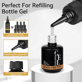 【Local】BORN PRETTY 100g Super Top Coat Base Gel No Wipe Top Coat Glossy Long lasting Top Coat Functional Gel Nail Supplies