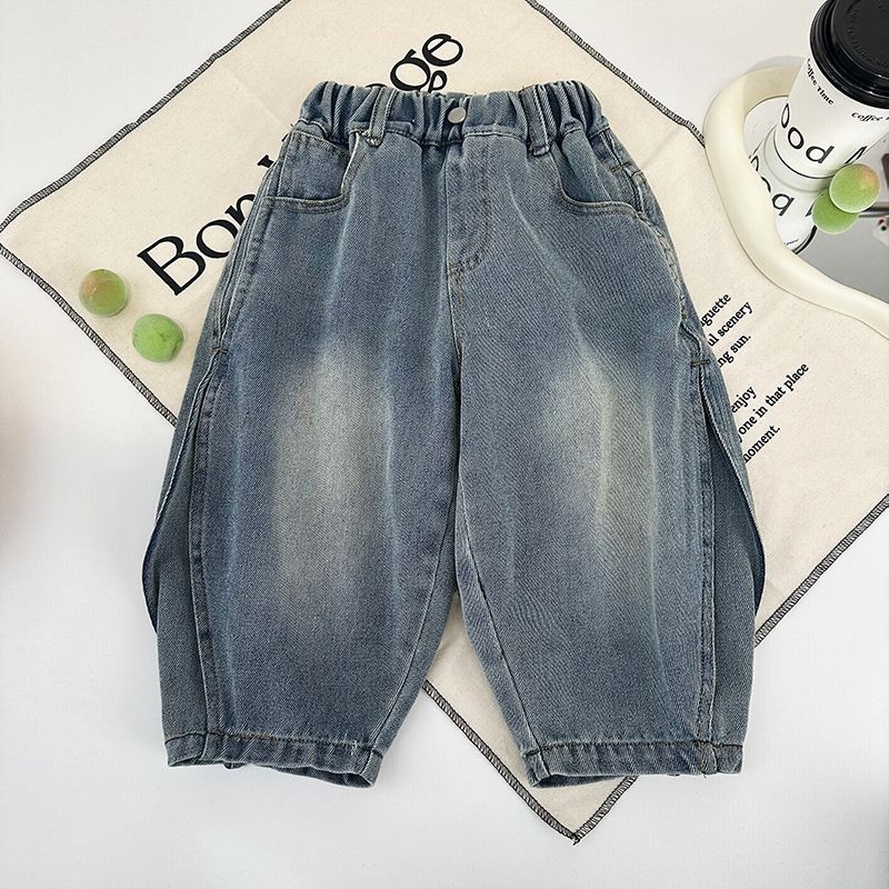 กางเกงยีนส์เด็กสไตล์ใหม่สำหรับเด็กชาย ไซส์หลากหลาย เปิดได้ง่าย - รูปที่ 5
