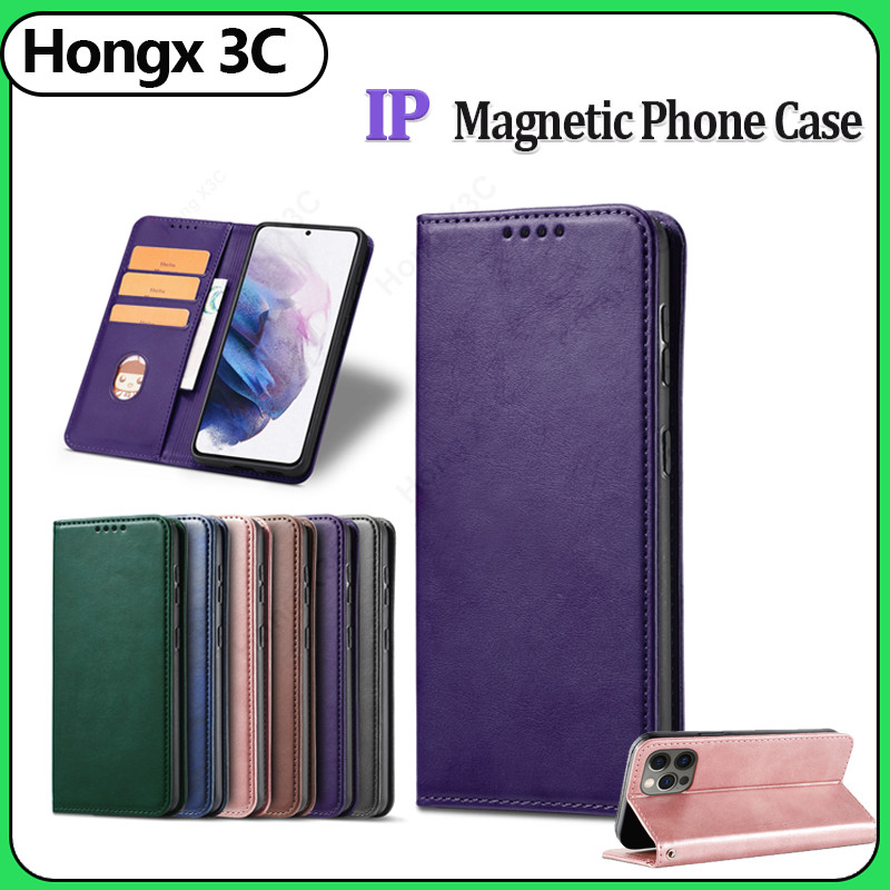 เคสหนังแบบฝาพับหรูหราเคสแม่เหล็กสําหรับ iPhone 13/11/12/14; iPone13/12 mini; iPone 13/11/12/14 Pro; 