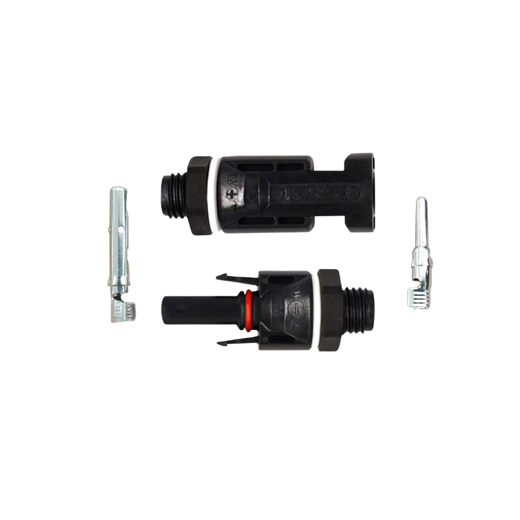 Connecter MC4 หัวต่อเข้าสายไฟ ( 1 คู่ ) สำหรับงานโซล่าเซลล์ หัวต่อเข้ากับแผงโซลาร์เซลล์ หัวต่อเข้ากั
