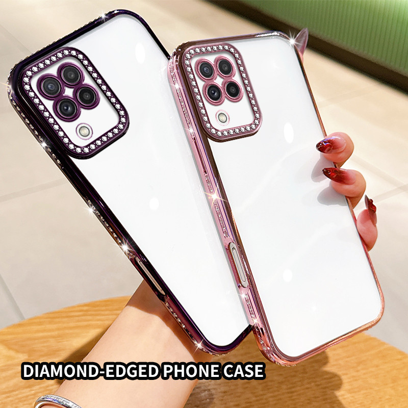 Samsung A22 4G SM-A225F SM-A225F/DS SM-A225M SM-A225M/DS Electroplated โปร่งใสเคสโทรศัพท์นิ่มพร้อมปร