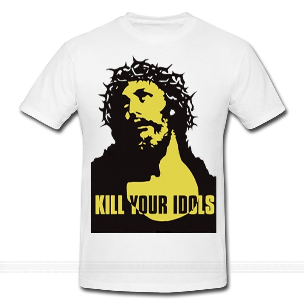 HOTเสื้อยืดคอกลมฤดูร้อนเสื้อยืดคอกลม พิมพ์ลาย Kill your idol Man Axl Rose Guns N roses T-shirt สไตล์ฮิปฮอป ใส่สบายUnisex