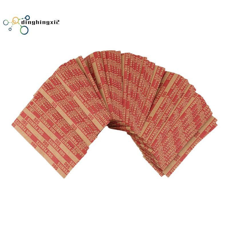 100 ชิ้น Penny เหรียญ Wrappers Penny แขนแบน As Shown กระดาษ Penny Rolls Wrappers